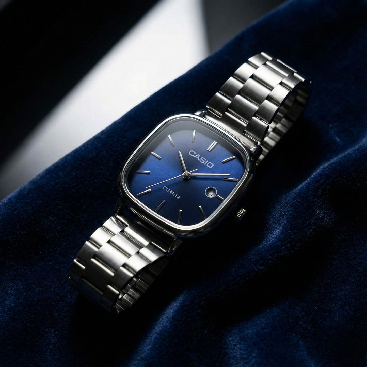 Casio Gray Vintage Watch Snow White Dial