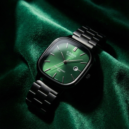 Casio Gray Vintage Watch Midnight Black Dial